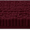 Home Mart Goods 2 Piece Set Burgundy Red Soft Cozy Plush Chenille Bath Mat Bathroom Rug - 3 of 4