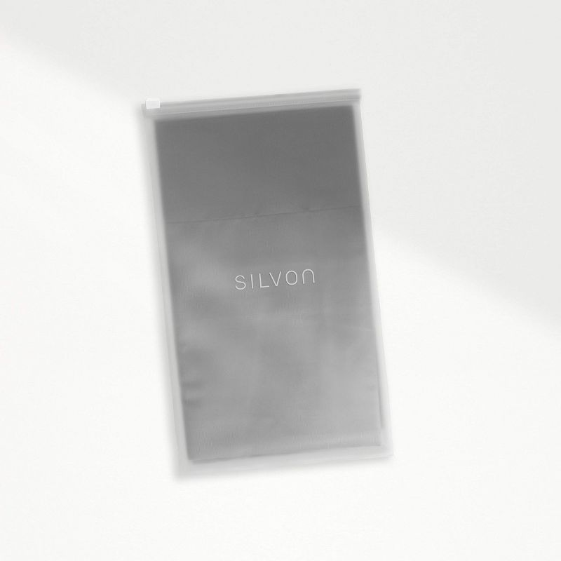 Silvon Anti-Acne Silver Infused Pillowcase Woven with Pure Silver and Breathable Supima Cotton, Standard Sand, 5 of 7