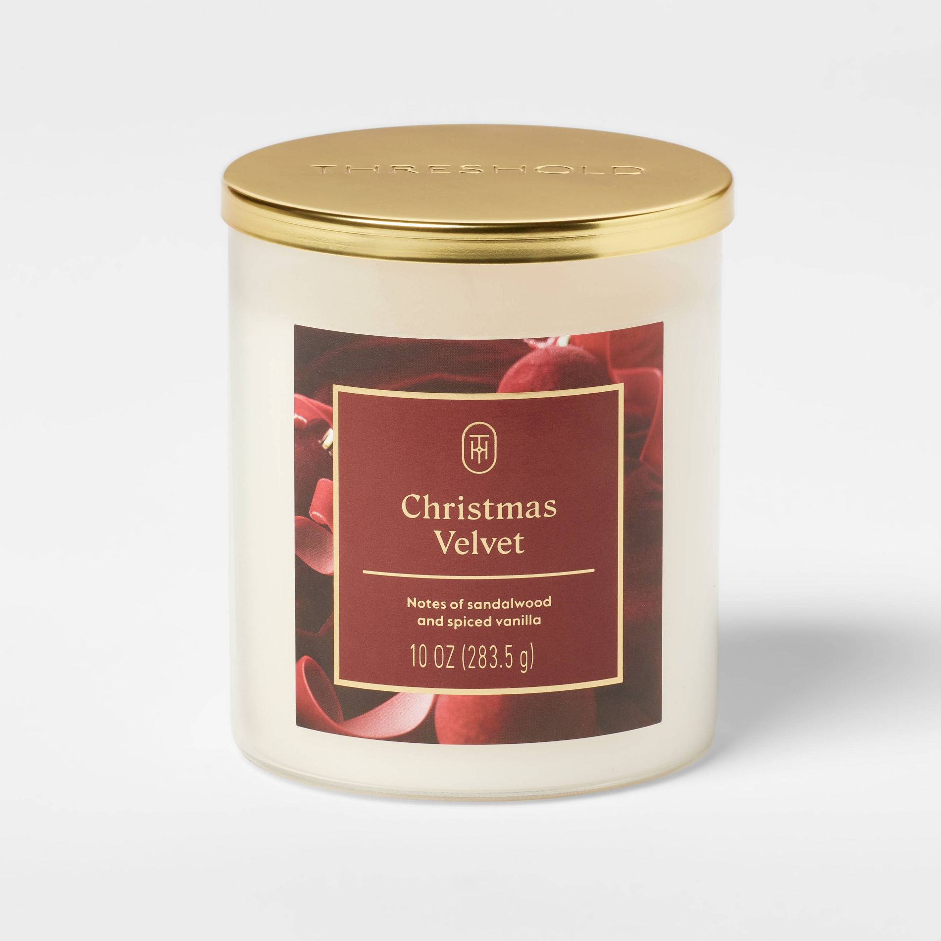 Lidded Christmas Velvet Jar Candle 10oz - Threshold™