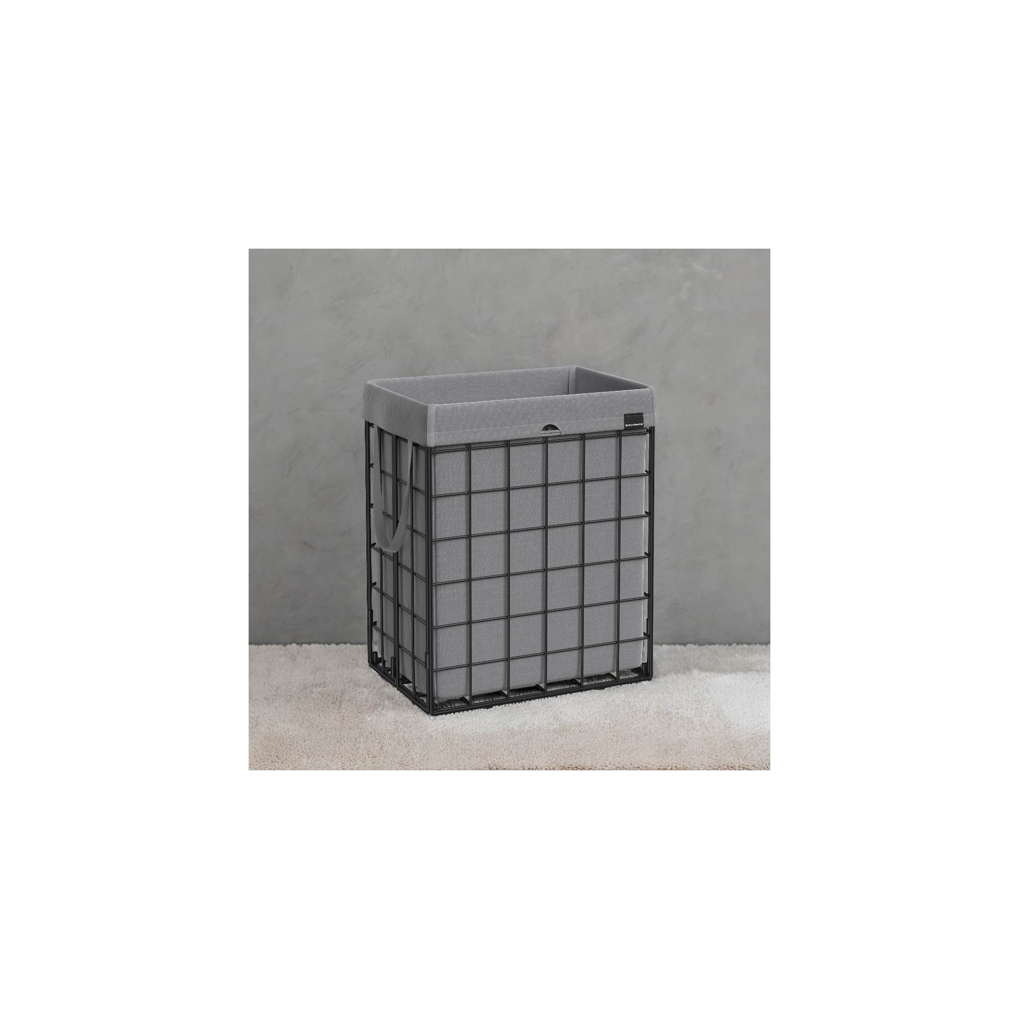 Laundry Hamper, 23.8 Gal. (90L) Laundry Basket, Collapsible Clothes Hamper, Removable and Washable Liner for Bedroom Bathroom Gray