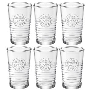 Bormioli Rocco Officina 1825 Water Drinking Glasses Set of 6 - 11 Oz. Textured Beverage Tumblers - Italian Glassware, Dishwasher Safe - 1 of 4