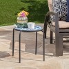 GDFStudio Delaney Outdoor Ceramic Tile Side Table, Black/Blue/White - 2 of 4