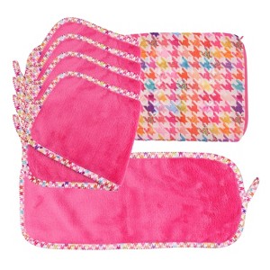 Bck2U Makeup Removal Washcloths (5 Pack), Microfiber, Houndstooth Pattern - 1 of 4