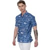 LA LEELA Men's Hawaiian Shirts Short Sleeve Button Down Shirt Mens Patriotic Shirts Casual Holiday Summer Party Shirts for Men - 4 of 4