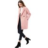 INSPIRE CHIC Women's Notched Lapel Double Breasted Raglan Sleeve Winter Coat - 4 of 4