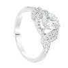 Slickblue Clear CZ 1.28 CT. Rhodium Parallel Twist Ring for Women, Round Center Stone, Silvertone, Sizes 5-10 - 3 of 3