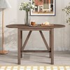 CAVINAS Modern Dining Chairs, 3-Piece Wood Counter Height Drop Leaf Dining Table Set with 2 Upholstered Dining Chairs for Small Place - 2 of 4