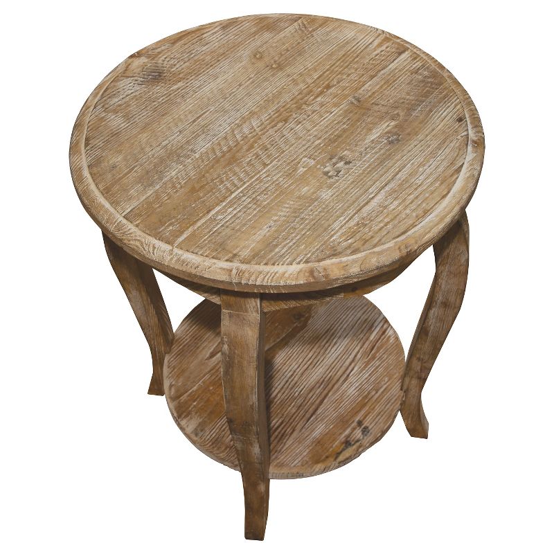 Round End Table Driftwood Brown - Alaterre Furniture, 3 of 7