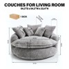 AENKYO 81.1" Cloud Couch Sleeper Indoor Lazy Sofa, Oversized Round Deep Seat Chaise Lounge Chair with 14 Pillows for Living Room - 3 of 4