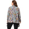 Agnes Orinda Women's Plus Size Fashion Print Long Sleeve Knit Asymmetrical High Low Hem Cardigans - 4 of 4
