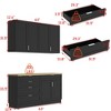 FUFU&GAGA Modular Kitchen Cabinet Set: Wall - Mount + Base Units, Streamlined Storage & Stylish Prep Zone - 4 of 4