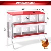 Galvanized Steel Nesting Box, 6-10 Hole Roll-Away Design w/ Ventilation - 3 of 4