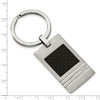 Black Bow Jewelry Men's Stainless Steel and Black Carbon Fiber Key Chain - 2 of 3