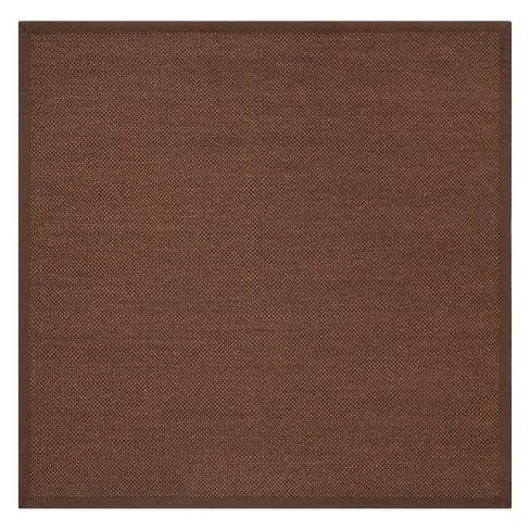 6 X6 Solid Loomed Square Area Rug Chocolate Dark Brown Safavieh