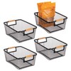 Metal Wire Pantry Basket with Wood Handles - Set of 4 - Black/Natural - 3 of 4