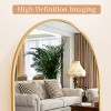 FURNIinspire Full Length Mirrors Floor Standing Body Mirror, Arched Mirror Room Decor Long Dressing Mirror for Bedroom, Gold, 18"*58" - 4 of 4