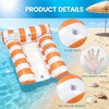 Jasonwell 2-Pack Inflatable Pool Floats – 4-in-1 Hammock with Mesh Bottom, Floating Chair Bed for Adults, Dark Blue & Orange - 4 of 4