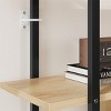 71.1 Inch Height 5-Tier Rattan Bookshelf with Storage and Open Display Shelves - Industrial Bookcase with Metal Frame for Living Room, Bedroom - 4 of 4