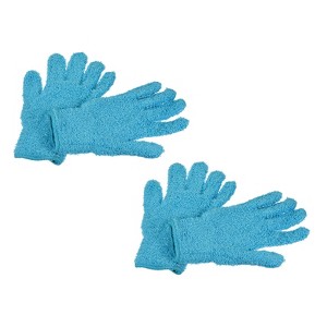 Unique Bargains Dusting Cleaning Microfiber Mittens 2 Pairs - 1 of 4