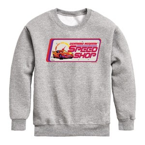 Boys' - Disney - Lightning McQueen's Speed Shop Graphic Long Sleeve Fleece Sweatshirt - 1 of 3