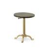 Carolina Living Miller Adjustable Vintage Accent Table Gold: 24" High, Round Mango Wood Top, Metal Frame - 3 of 4