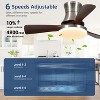 Wanze of Ocean 42 in. 3-Blade Indoor Flush Mount Ceiling Fan with APP Remote Control and Light, 3-Color Dimmable, Reversible DC Motor - 4 of 4