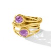 Ross-Simons 1.30 ct. t.w. Amethyst Highway Ring in 18kt Gold Over Sterling - 4 of 4