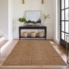 Modern Machine Washable Abstract Area Rug Non Slip Non Shedding Soft Striped Floor Cover Low Pile Foldable Accent Indoor Rug for Living Room Bedroom - 4 of 4