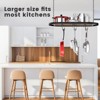 DOMETOUR 33" Hanging Pot Rack: Ceiling Mount Cookware Organizer with 12pcs Hooks, Pots and Pans Hanging Rack Oval Pan Hangers for Kitchen Storage - 3 of 4