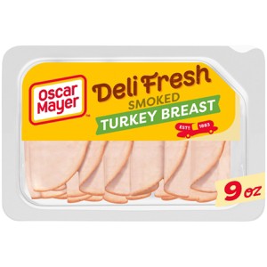 Oscar Mayer Deli Fresh Smoked Turkey Breast Sliced Lunch Meat - 9oz - 1 of 4