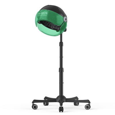 TASALON Ionic Hooded Hair Dryer, 1875W Adjustable Height Standing Bonnet Dryer for Home and Salon - Green