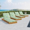 Christopher Knight Home Klayton Outdoor Acacia Wood Adjustable Chaise Lounge with Water-Resistant Cushion and Slatted Base (Set of 4) - 2 of 4