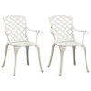 vidaXL Bistro Set Cast Aluminum Balcony Furniture Multi Colors 3/5 Piece - White 2 - 3 of 4