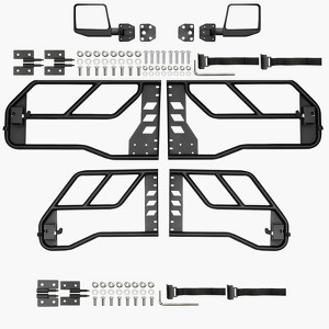 VEVOR Jeep Tube Doors, 4-Door, Adventure Style Jeep Tubular Door with DOT Certified Rear View Mirrors, Jeep Doors with Rear Mirrors ,Black - 1 of 4
