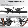 Mountain Bike 24 Inch Wheels, 21-Speed Mens Womens Trail Commuter City Mountain Bike High Carbon Steel Frame Disc Brakes - 4 of 4