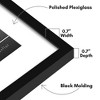 Americanflat 16x20 Picture Frame with Polished Plexiglass - Use as 11x14 Frame with Mat or 16x20 Frame Without Mat - Streamline Collection - Black - 3 of 4