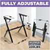 Liquid Stands Foldable Piano Keyboard Stand and Bench Set - 54-88 Key Z Style Adjustable Digital Pianos Stand and Stool (Foldable Z-Style & Bench) - 2 of 4