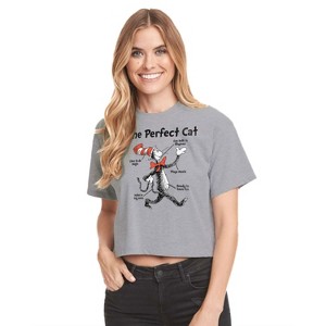 Women's - Dr. Seuss - Cat in the Hat The Perfect Cat Cropped Graphic T-Shirt - 1 of 4