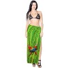 LA LEELA Women's Bikini Beachwear Sarong Coverups Swim Cover Up Summer Wraps Skirt Swimwear Beach Wrap Skirts for Women One Size Green,Bird - 2 of 4
