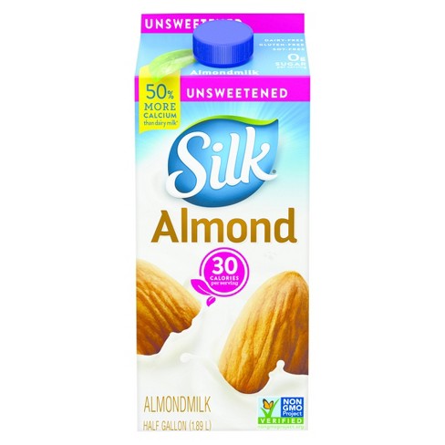 Silk Pure Almond Unsweetened Vanilla Almond Milk - 0.5gal : Target