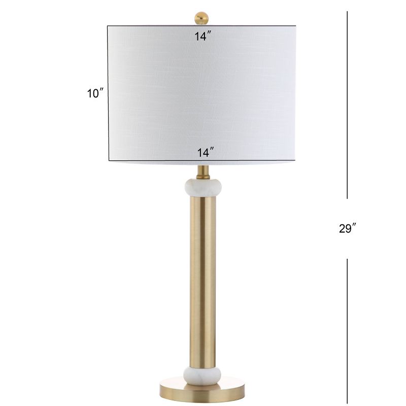 Metal/Marble Gregory Table Lamp (Includes LED Light Bulb) Gold - JONATHAN Y, 5 of 7