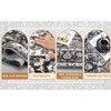 Vintage Machine Washable Area Rug for Living Room Non Slip Distressed Floral Printed Carpet - 2 of 4
