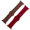 Olivia Pratt 2 Pack Printed and Solid Apple Watch Band - 2 of 4