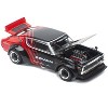 Skyline KPGC110 "Kenmeri" RHD (Right Hand Drive) "ADVAN" Black and Red 1/64 Diecast Model Car by Pop Race - 2 of 4