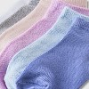 Girls' 6pk 'Marled' Super Soft No Show Socks - Cat & Jack™ Purple/Pink/Gray - 3 of 3