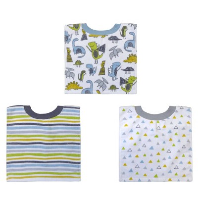 Neat Solutions Printed Pullover Toddler Bib Set Boy - Dinos - 3pk