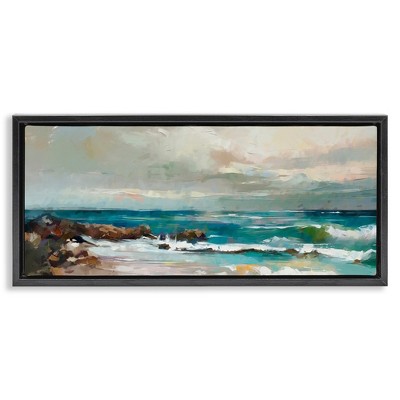 Stupell Industries Rocky Ocean Waves, 31" x 14"