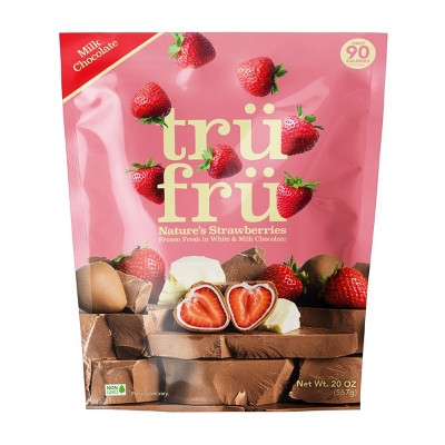 Tru Fru White and Milk Chocolate Frozen Strawberries - 20oz