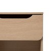 GlasFlength Nightstands Modern Nightstand Bedroom Nightstand Bedside Table with Drawer Open Shelf for Living Room, Brown, 18.88"*15.63"*24.38" - 3 of 4