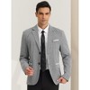 Lars Amadeus Men's Plaid Pattern Button Down Slim Fit Casual Blazer - 2 of 4